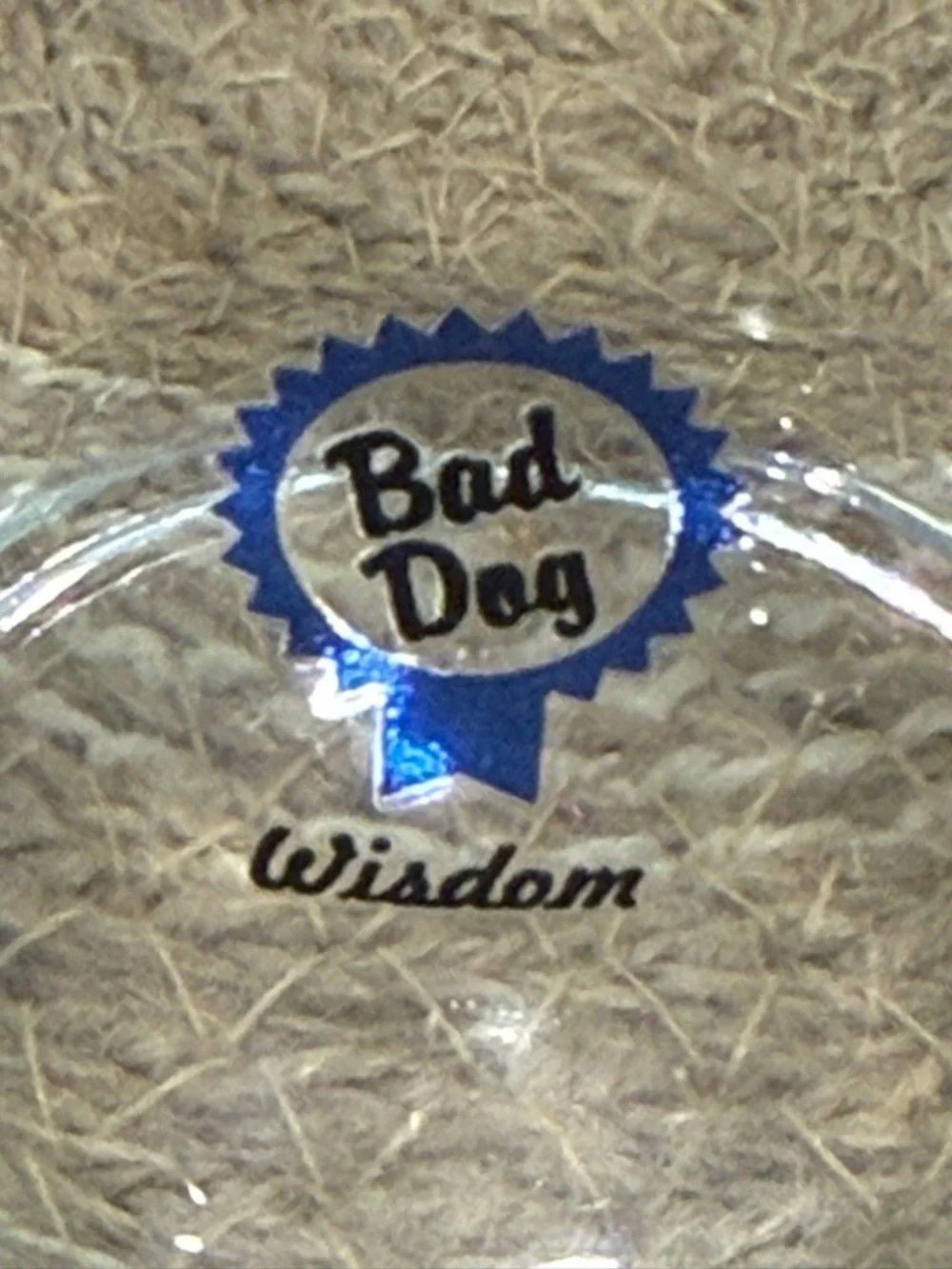 Vtg Bad Dog Brand Wisdom Glass Drinking Glasses Set of 3 Funny Theme Drinkware - Picture 3 of 16